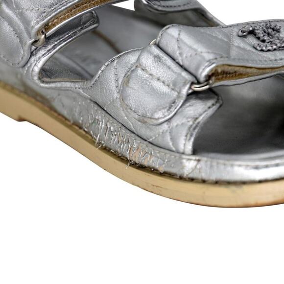Chanel Cc Logo Dad 35 Quilted Leather Sandals CC-0916N-0007 - Picture 10 of 12